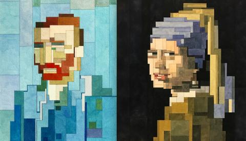 Adam Lister, les aquarelles pixelisées des grands peintres