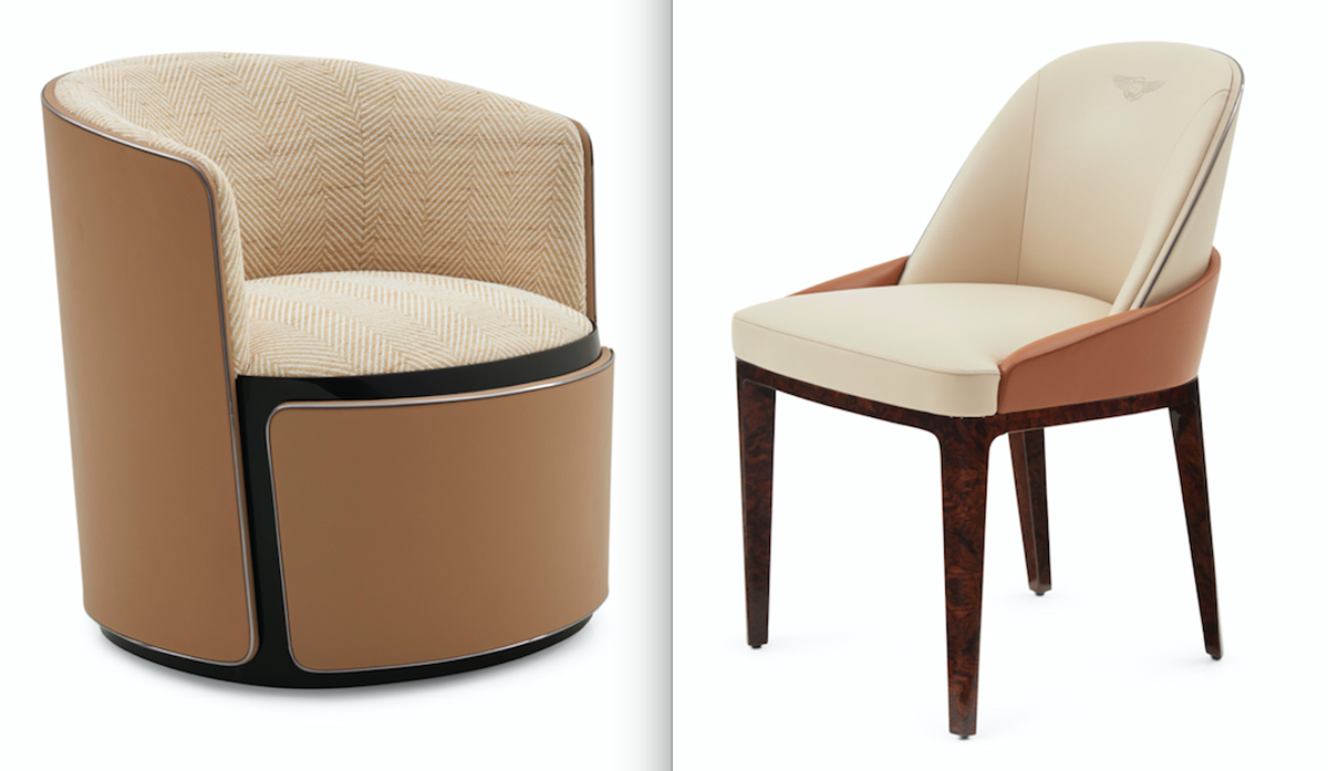 Bentley Home armchair and chair