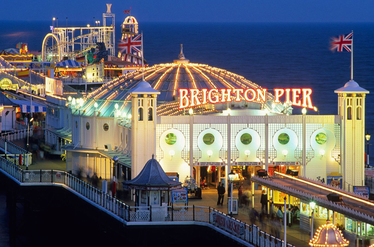 Brighton Pier de nuit - Angleterre