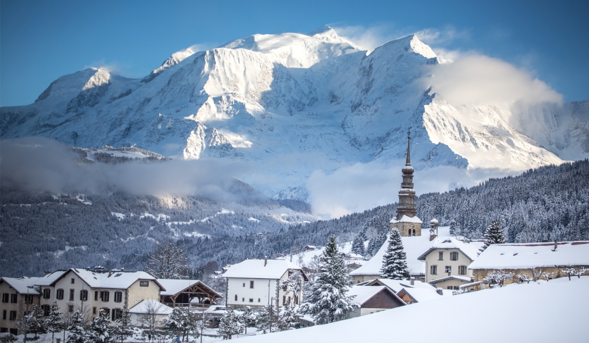 Chalet Alpen Valley vue sur le village de Combloux