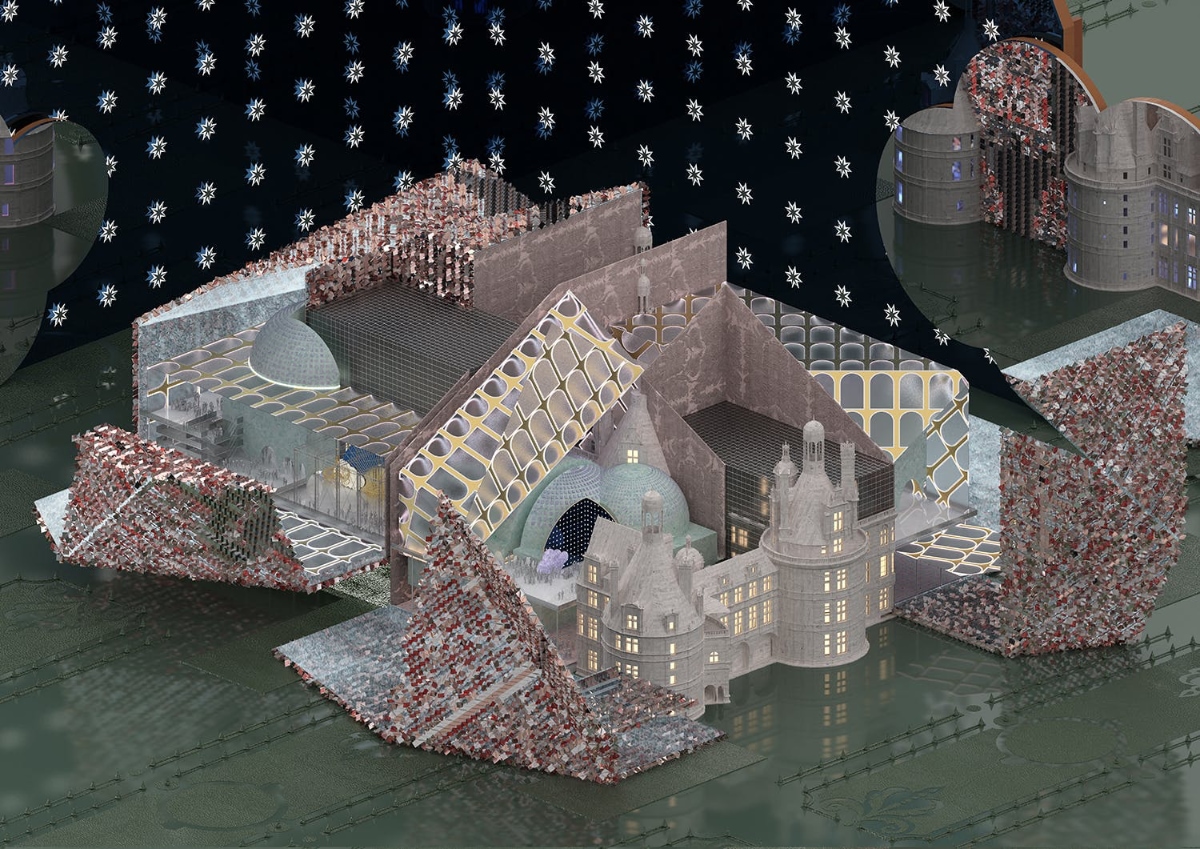 Château de Chambord enveloppe 3D