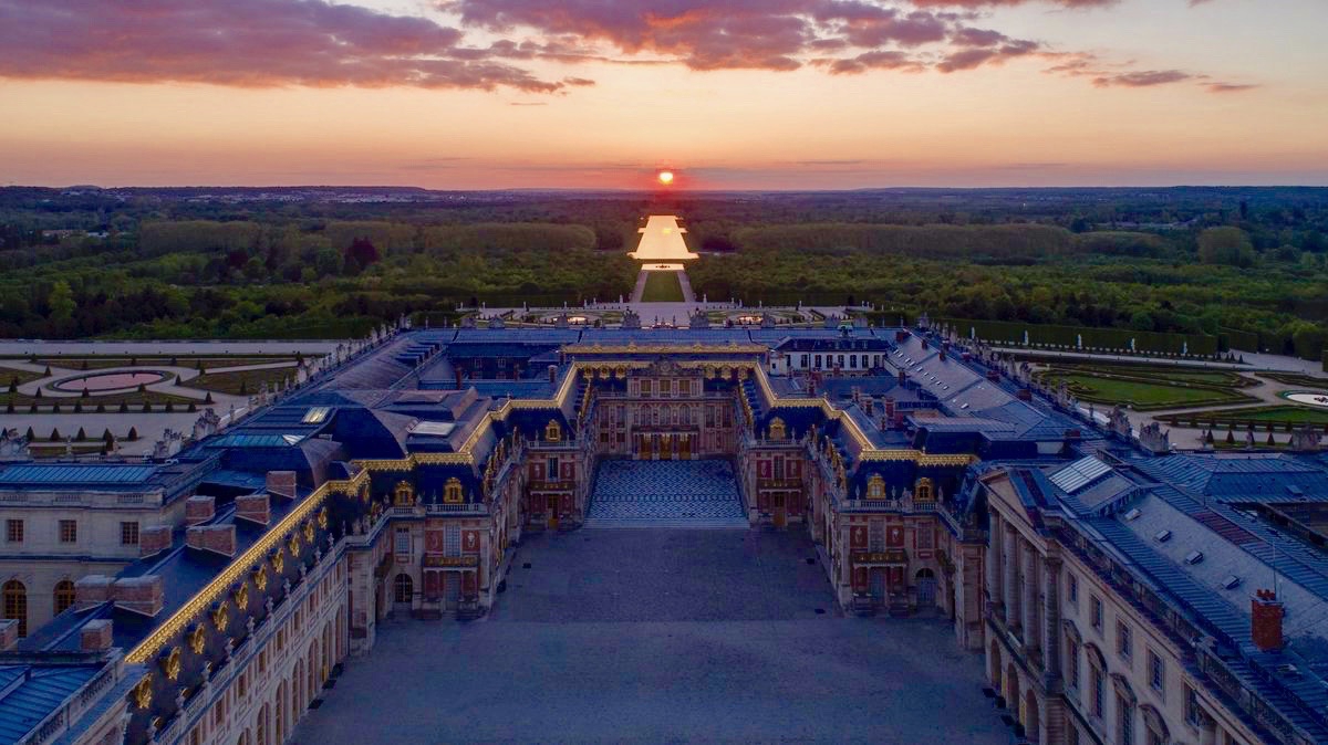 Château de Versailles au coucher de solei