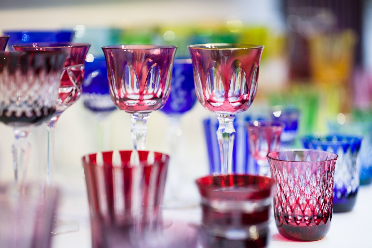 Cristallerie de Montbronn verres rouges