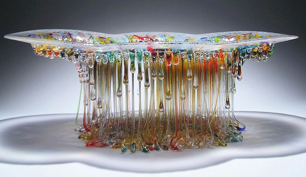 декоративные столы из стекла