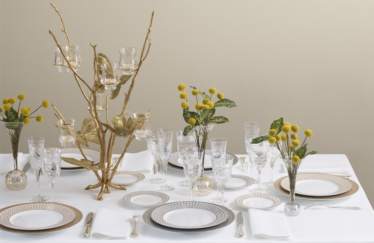 Dior Cannage table setting