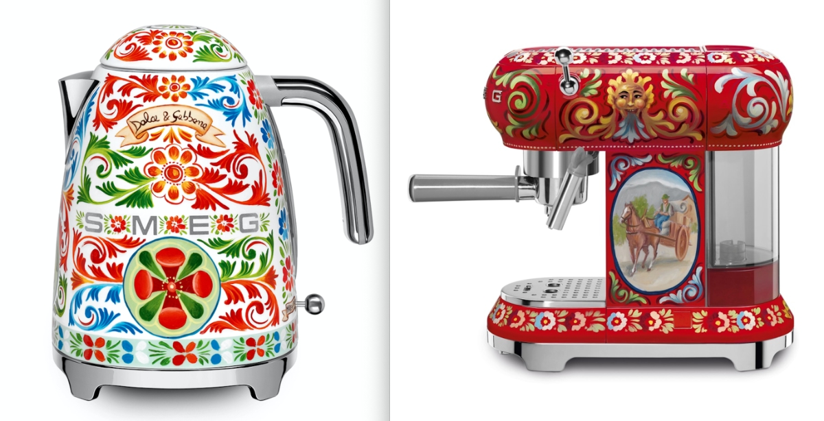 Edition Smeg-Dolce&Gabbana bouilloire et machine à café