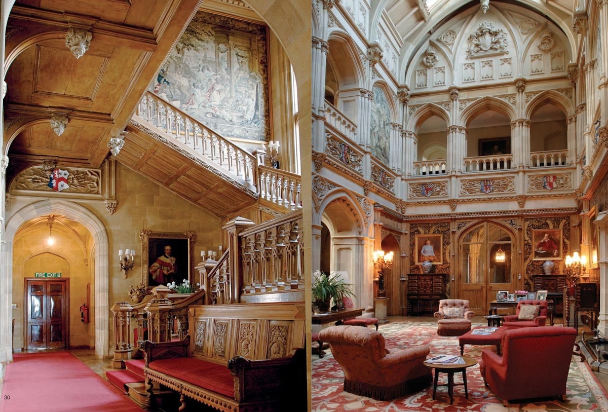 Highclere Castle entrance and reception room