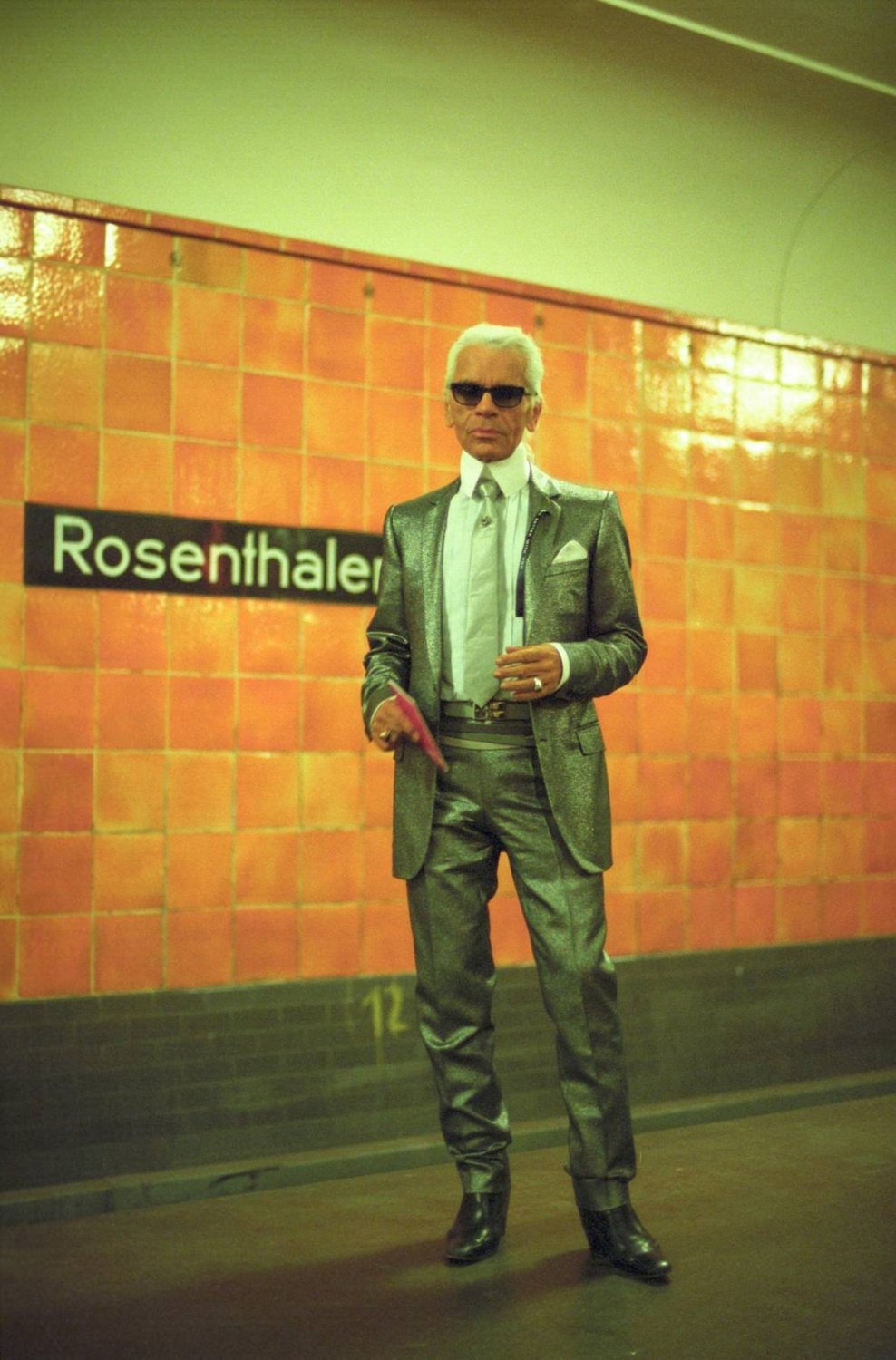 Karl Lagerfeld dans le métro