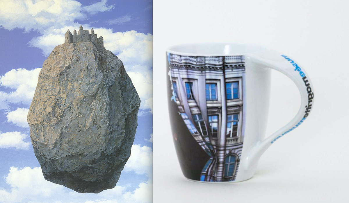 Magritte The Castle of the Pyrenees and draped mug