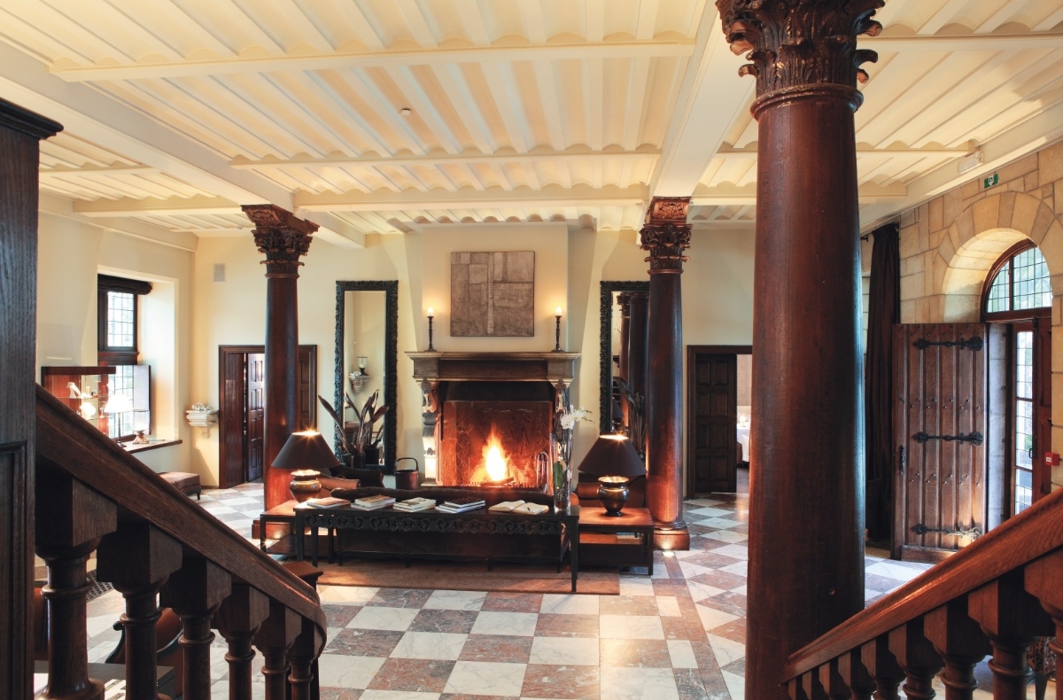 Lébioles Manor fireplace