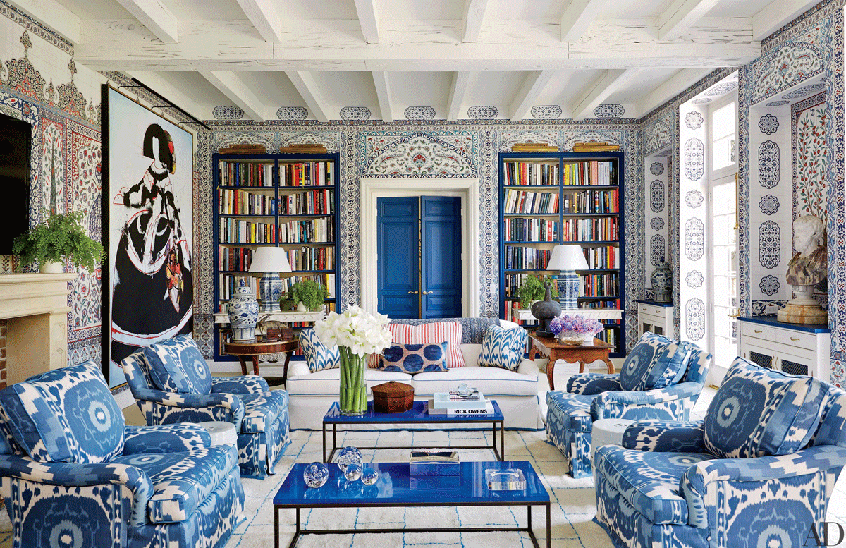 Miles Redd blue living room