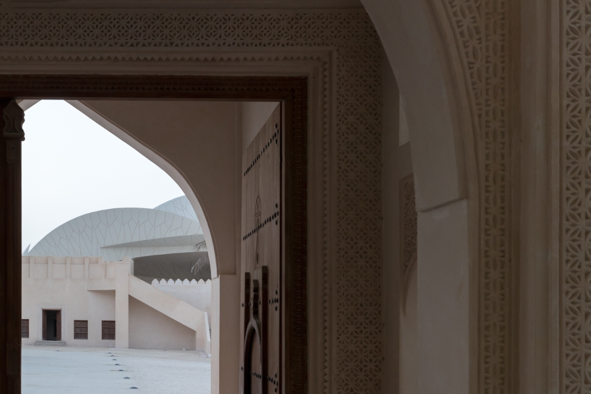 The National Museum of Qatar courtyard