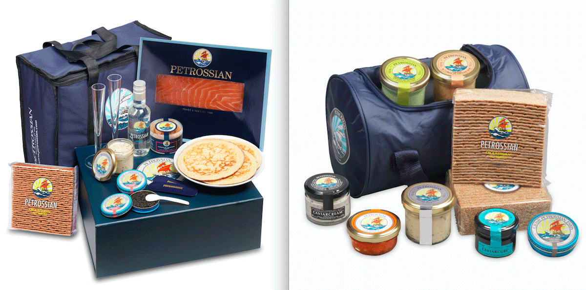 Petrossian coffrer caviar et saumon