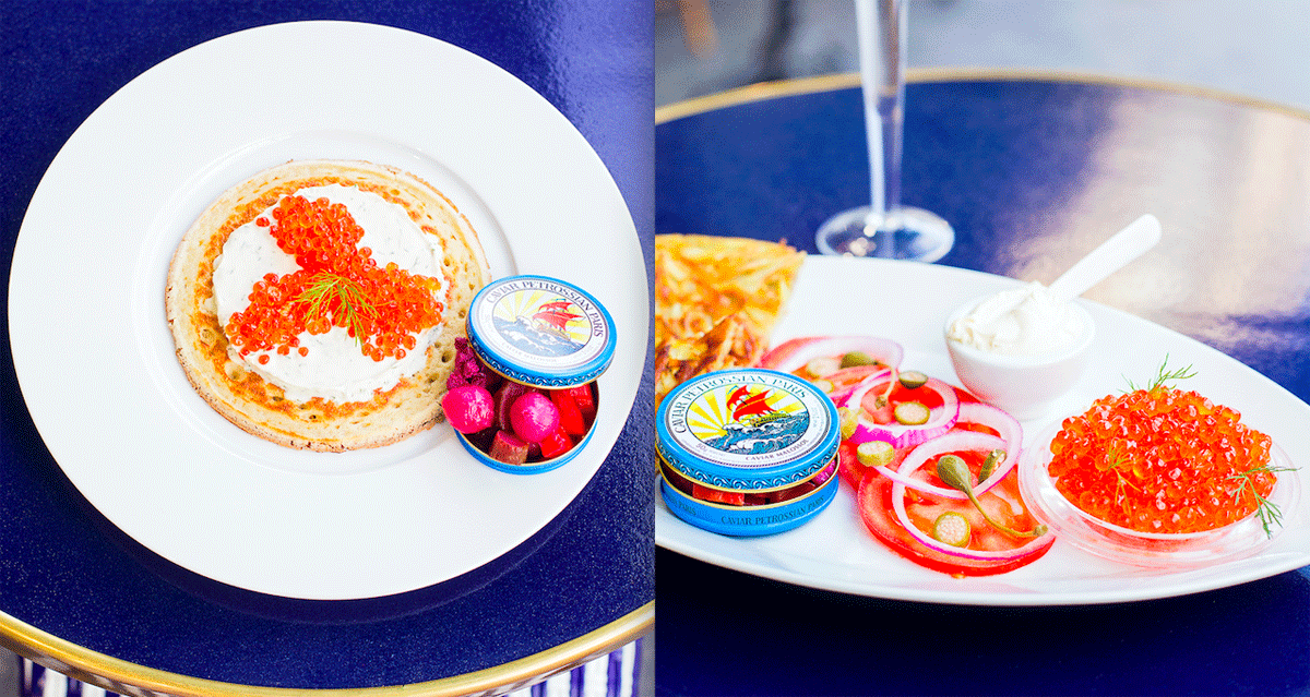 Petrossian assiettes caviar