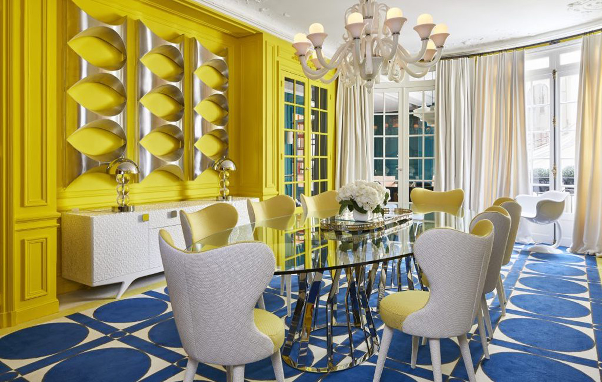 Rouge Absolu yellow dining room
