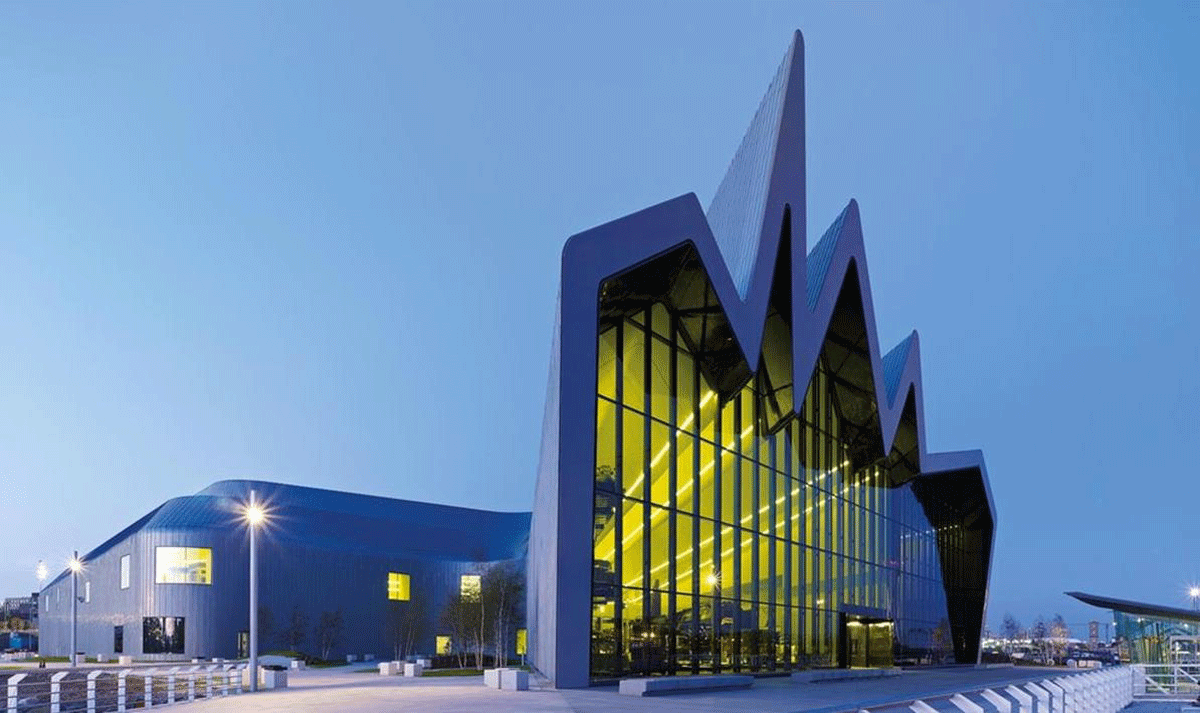 The Riverside Museum of Glasgow in scotland