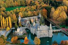 Wallonie, Flandres, Brabant, la vie de château vue du ciel