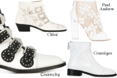 Bottines blanches, le total look jusqu'au bout des pieds