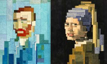Adam Lister, les aquarelles pixelisées des grands peintres