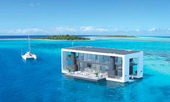 Une maison de verre flottante, au large de Miami