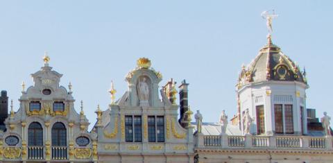 Revue de détail des façades de la Grand Place, à Bruxelles