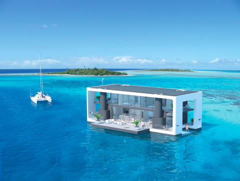 Une maison de verre flottante, au large de Miami