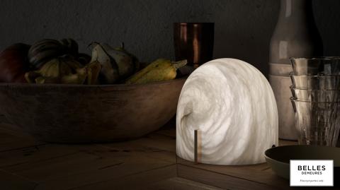 <em>Modifier Article</em> Atelier Alain Ellouz, les lampes nomades en albâtre