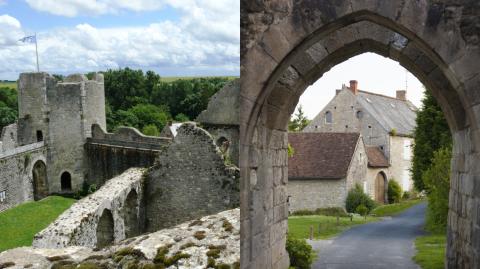 Yèvre-le-Châtel ruines et porche du village