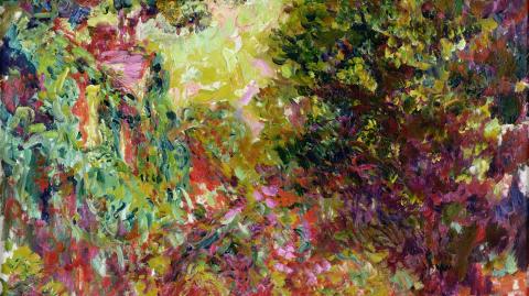 Claude Monet la maison de l'artiste vue du jardin aux roses, 1922-1924