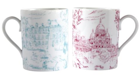 Bernardaud collection Tout Paris mugs