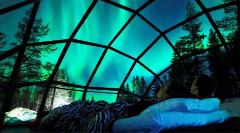 Laponie Finlandaise hôtel sous verre