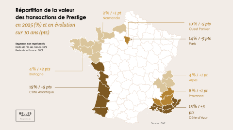 Carte de France - Marché du luxe