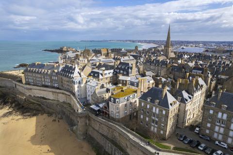 Littoral breton, Saint-Malo vu du ciel