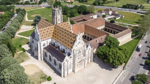 Monastère Royal de Brou vue aérienne