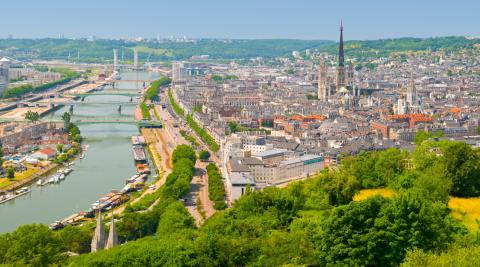 Rouen vue panoramique