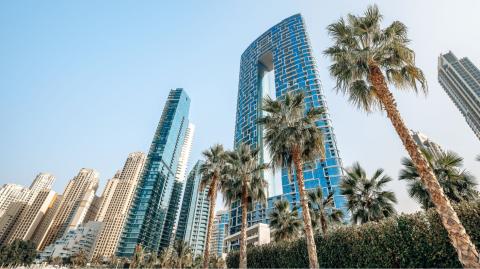 Vue des gratte-ciels de Dubaï 