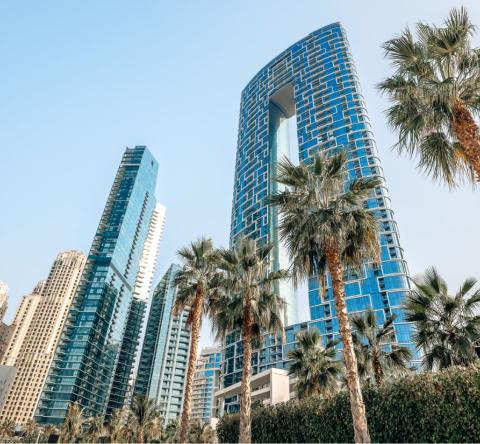 Vue des gratte-ciels de Dubaï 