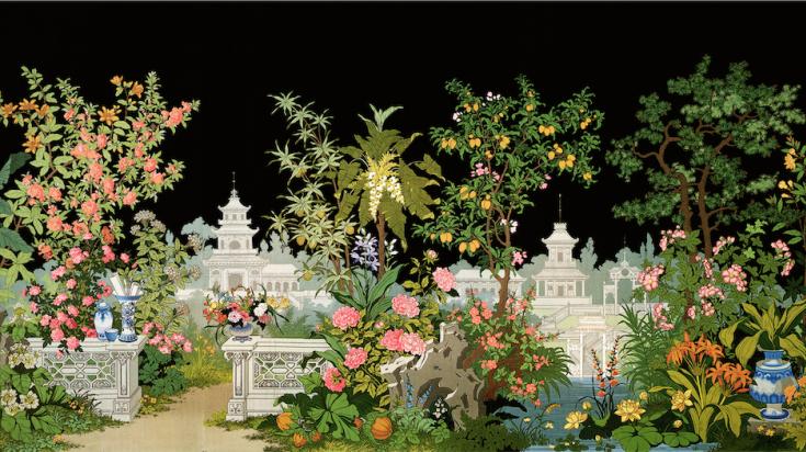 Panoramic wallpaper by Zuber | Magazine Belles Demeures